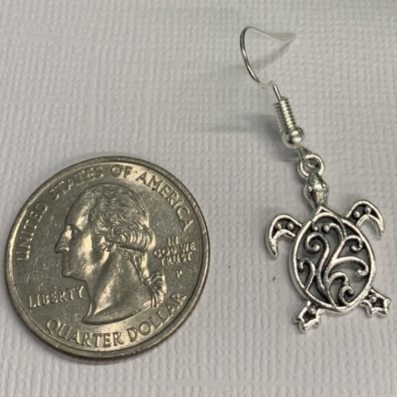 Turtle Earring, Celtic Earring, Boho Earring, Gift, Turtle Jewelry, Nautical - Picture 6 of 6